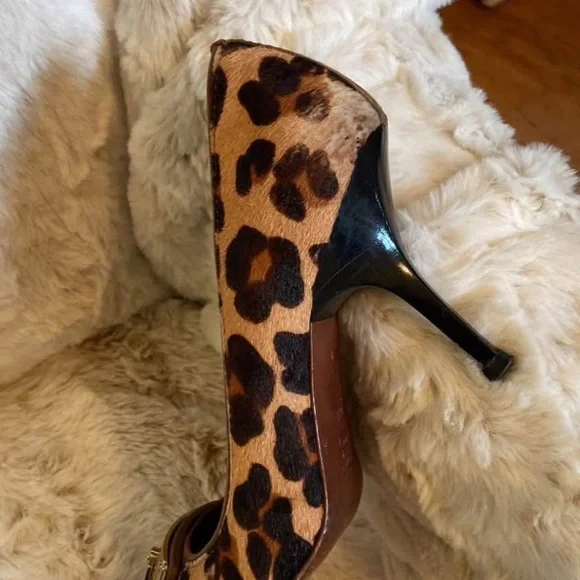 Tory Burch Leopard Print High Heels Sz 6 - Picture 7 of 9